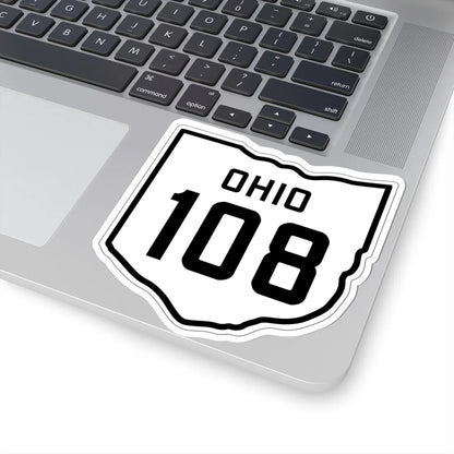OH-108 1927 (Ohio) (Road Sign) STICKER Vinyl Kiss-Cut Decal - The Sticker Space