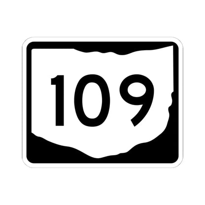 OH-109 (Ohio) (Road Sign) STICKER Vinyl Kiss-Cut Decal 6 Inch White - The Sticker Space