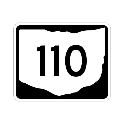 OH-110 (Ohio) (Road Sign) STICKER Vinyl Kiss-Cut Decal 4 Inch White - The Sticker Space