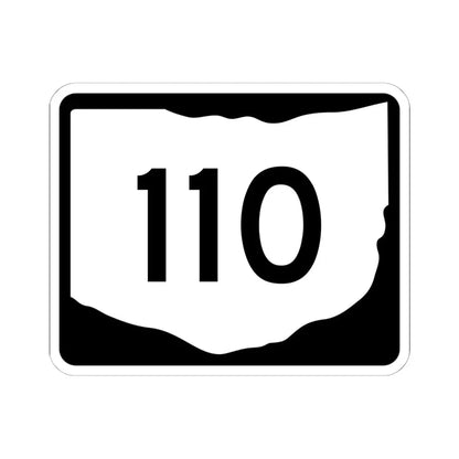 OH-110 (Ohio) (Road Sign) STICKER Vinyl Kiss-Cut Decal 6 Inch White - The Sticker Space