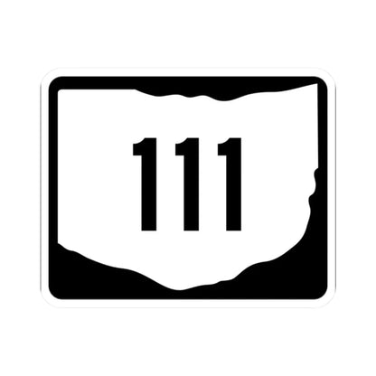OH-111 (Ohio) (Road Sign) STICKER Vinyl Kiss-Cut Decal 2 Inch White - The Sticker Space