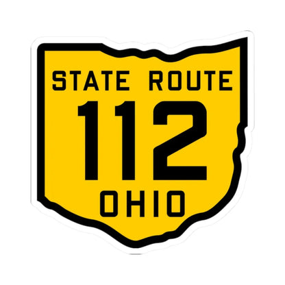 OH-112 1920 (Ohio) (Road Sign) STICKER Vinyl Kiss-Cut Decal 2 Inch White - The Sticker Space