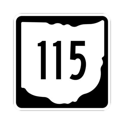 OH-115 1967 (Ohio) (Road Sign) STICKER Vinyl Kiss-Cut Decal 2 Inch White - The Sticker Space
