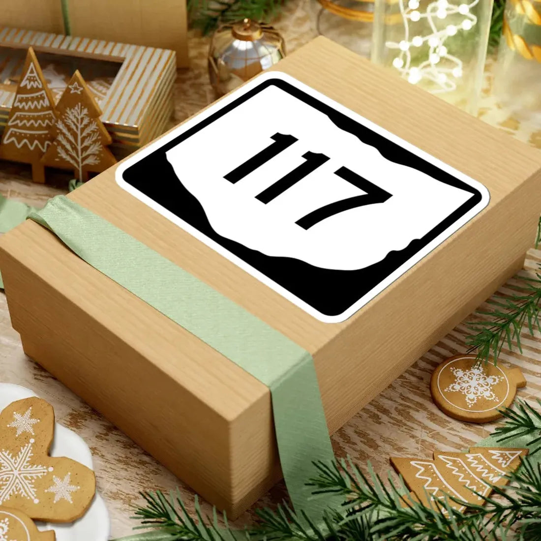 OH-117 (Ohio) (Road Sign) STICKER Vinyl Kiss-Cut Decal - The Sticker Space