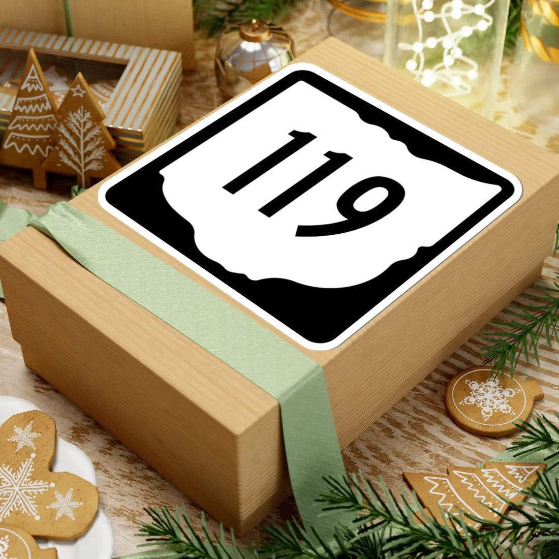 OH-119 1967 (Ohio) (Road Sign) STICKER Vinyl Kiss-Cut Decal - The Sticker Space