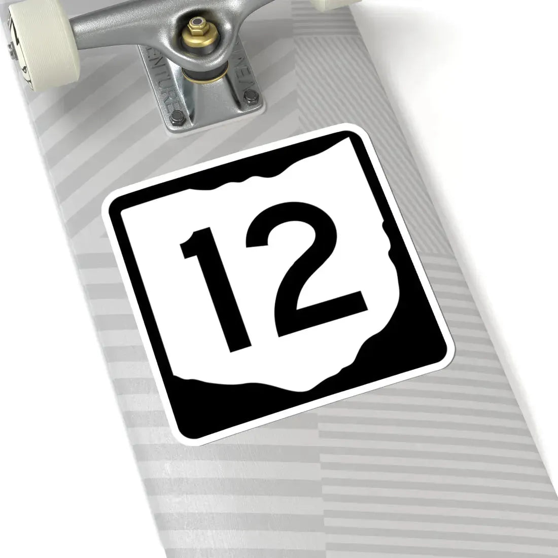 OH-12 (Ohio) (Road Sign) STICKER Vinyl Kiss-Cut Decal - The Sticker Space
