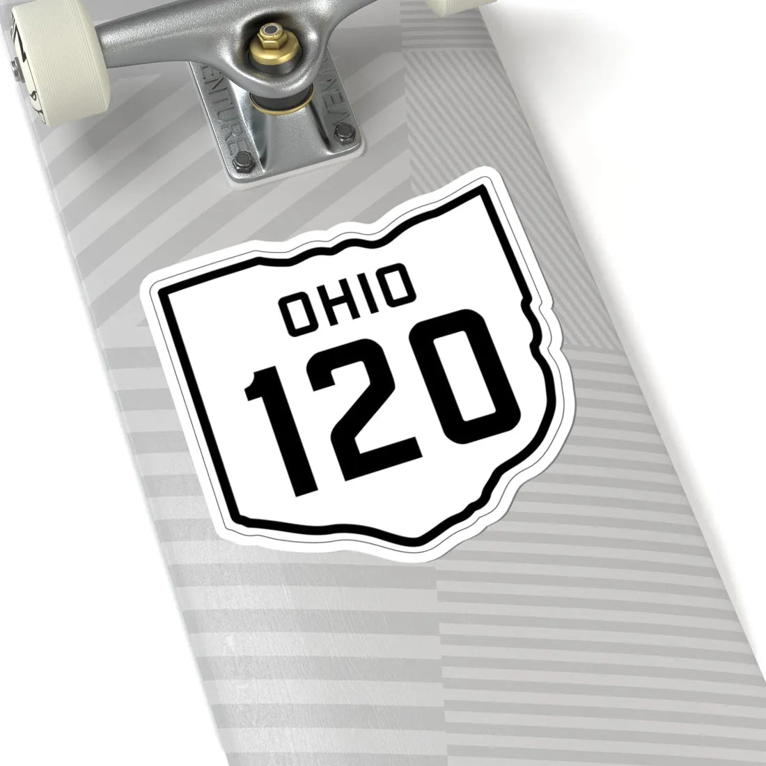 OH-120 1927 (Ohio) (Road Sign) STICKER Vinyl Kiss-Cut Decal - The Sticker Space