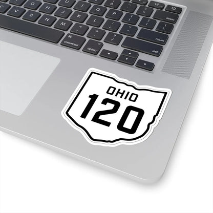 OH-120 1927 (Ohio) (Road Sign) STICKER Vinyl Kiss-Cut Decal - The Sticker Space