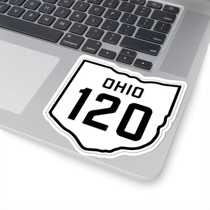 OH-120 1927 (Ohio) (Road Sign) STICKER Vinyl Kiss-Cut Decal - The Sticker Space