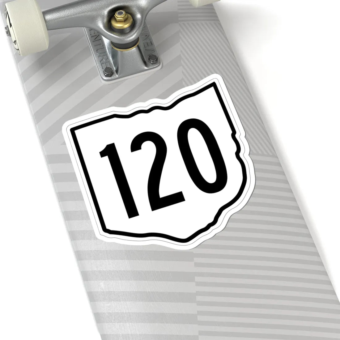 OH-120 1960 (Ohio) (Road Sign) STICKER Vinyl Kiss-Cut Decal - The Sticker Space