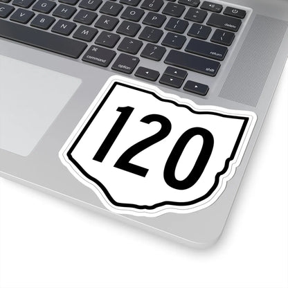 OH-120 1960 (Ohio) (Road Sign) STICKER Vinyl Kiss-Cut Decal - The Sticker Space