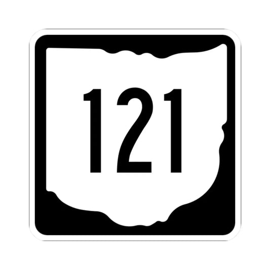 OH-121 1967 (Ohio) (Road Sign) STICKER Vinyl Kiss-Cut Decal 2 Inch White - The Sticker Space
