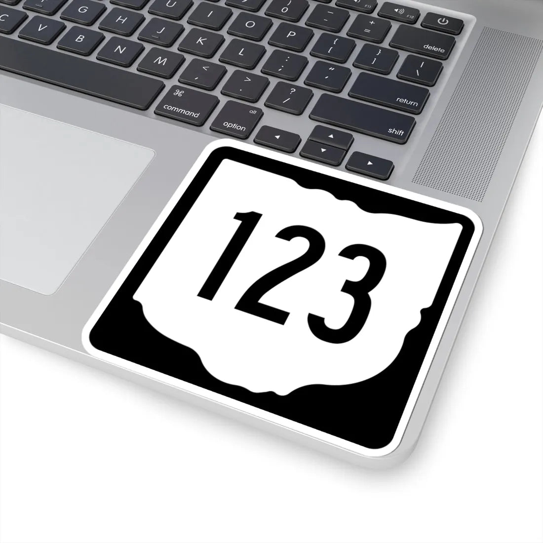 OH-123 1967 (Ohio) (Road Sign) STICKER Vinyl Kiss-Cut Decal - The Sticker Space