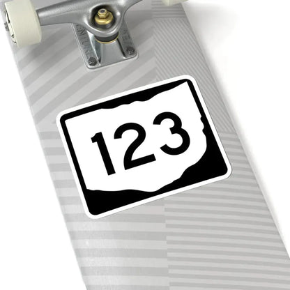 OH-123 (Ohio) (Road Sign) STICKER Vinyl Kiss-Cut Decal - The Sticker Space