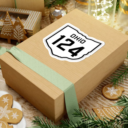 OH-124 1927 (Ohio) (Road Sign) STICKER Vinyl Kiss-Cut Decal - The Sticker Space