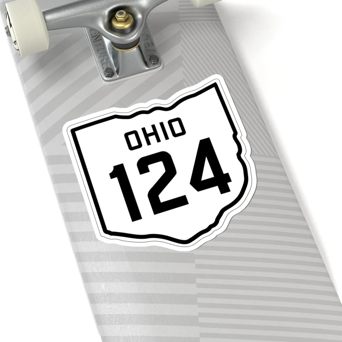 OH-124 1927 (Ohio) (Road Sign) STICKER Vinyl Kiss-Cut Decal - The Sticker Space