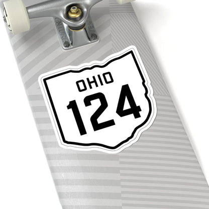OH-124 1927 (Ohio) (Road Sign) STICKER Vinyl Kiss-Cut Decal - The Sticker Space