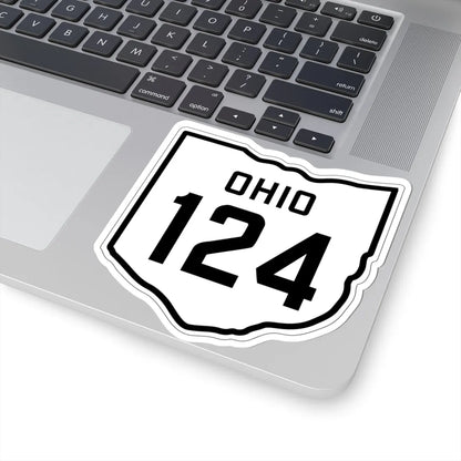 OH-124 1927 (Ohio) (Road Sign) STICKER Vinyl Kiss-Cut Decal - The Sticker Space