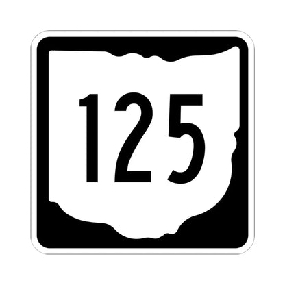 OH-125 1967 (Ohio) (Road Sign) STICKER Vinyl Kiss-Cut Decal 6 Inch White - The Sticker Space