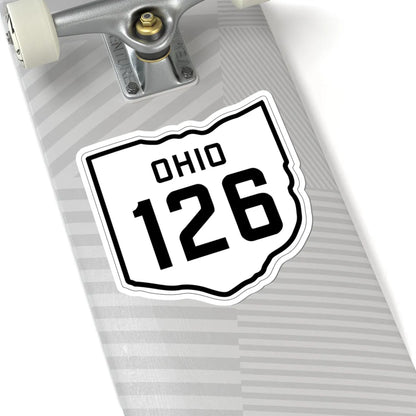 OH-126 1927 (Ohio) (Road Sign) STICKER Vinyl Kiss-Cut Decal - The Sticker Space