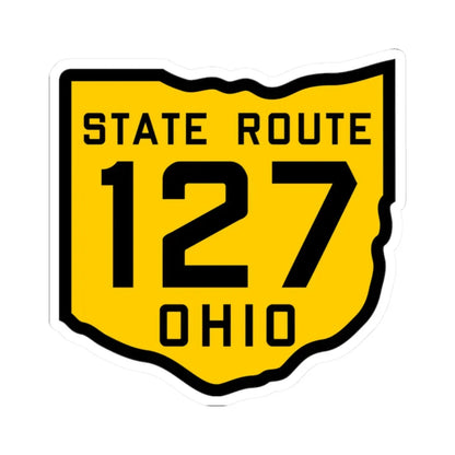 OH-127 1920 (Ohio) (Road Sign) STICKER Vinyl Kiss-Cut Decal 2 Inch White - The Sticker Space