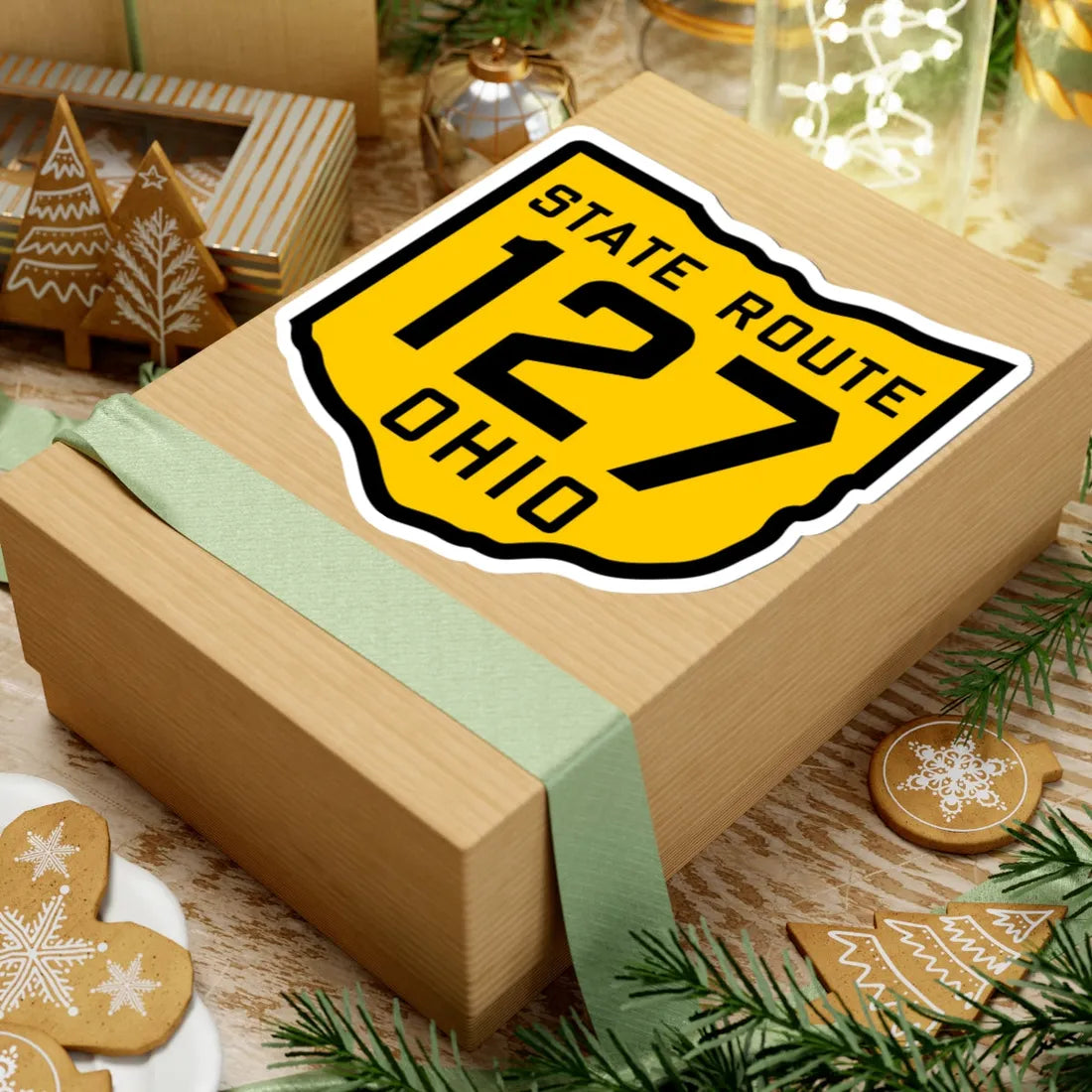 OH-127 1920 (Ohio) (Road Sign) STICKER Vinyl Kiss-Cut Decal - The Sticker Space