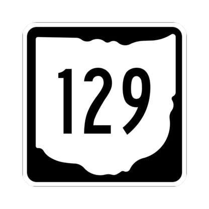 OH-129 1967 (Ohio) (Road Sign) STICKER Vinyl Kiss-Cut Decal 2 Inch White - The Sticker Space