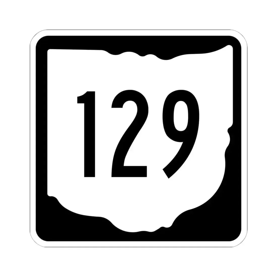 OH-129 1967 (Ohio) (Road Sign) STICKER Vinyl Kiss-Cut Decal - The Sticker Space