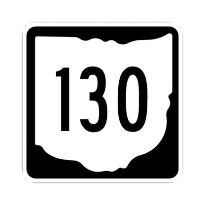 OH-130 1967 (Ohio) (Road Sign) STICKER Vinyl Kiss-Cut Decal 2 Inch White - The Sticker Space