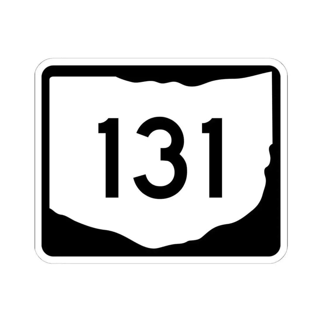 OH-131 (Ohio) (Road Sign) STICKER Vinyl Kiss-Cut Decal 6 Inch White - The Sticker Space