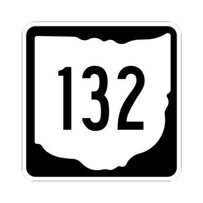 OH-132 1967 (Ohio) (Road Sign) STICKER Vinyl Kiss-Cut Decal 3 Inch White - The Sticker Space