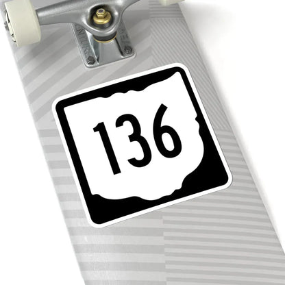 OH-136 1967 (Ohio) (Road Sign) STICKER Vinyl Kiss-Cut Decal - The Sticker Space