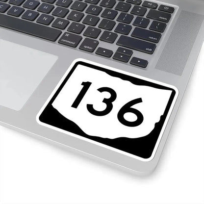 OH-136 (Ohio) (Road Sign) STICKER Vinyl Kiss-Cut Decal - The Sticker Space