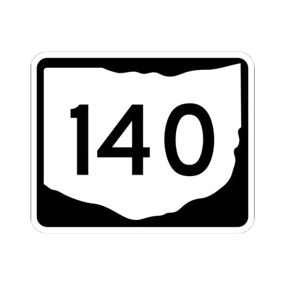 OH-140 (Ohio) (Road Sign) STICKER Vinyl Kiss-Cut Decal 4 Inch White - The Sticker Space