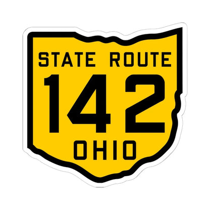 OH-142 1920 (Ohio) (Road Sign) STICKER Vinyl Kiss-Cut Decal 6 Inch White - The Sticker Space