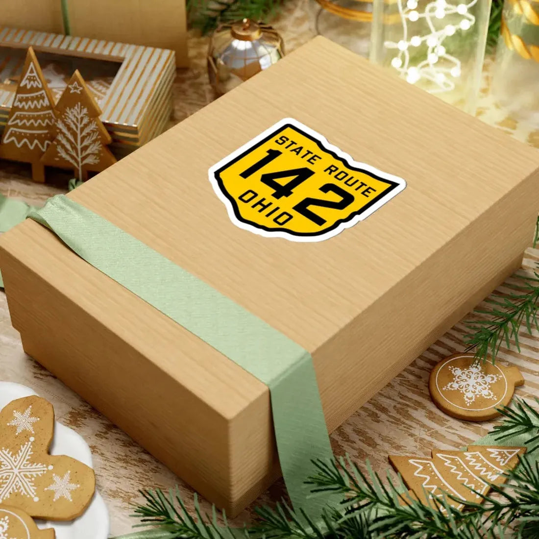 OH-142 1920 (Ohio) (Road Sign) STICKER Vinyl Kiss-Cut Decal - The Sticker Space