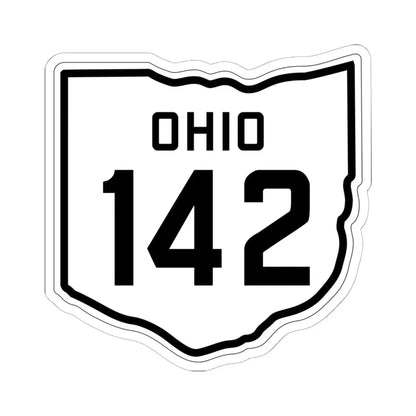 OH-142 1927 (Ohio) (Road Sign) STICKER Vinyl Kiss-Cut Decal 6 Inch White - The Sticker Space