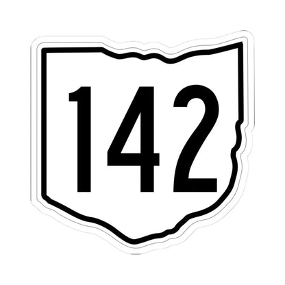 OH-142 1960 (Ohio) (Road Sign) STICKER Vinyl Kiss-Cut Decal 3 Inch White - The Sticker Space