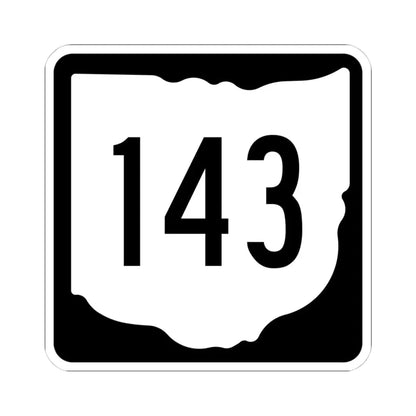 OH-143 1967 (Ohio) (Road Sign) STICKER Vinyl Kiss-Cut Decal 4 Inch White - The Sticker Space