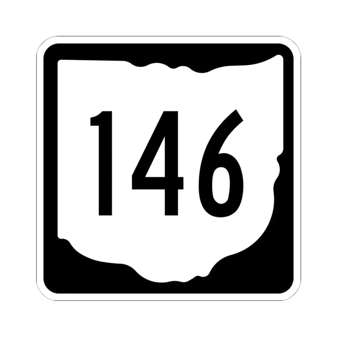OH-146 1967 (Ohio) (Road Sign) STICKER Vinyl Kiss-Cut Decal 6 Inch White - The Sticker Space