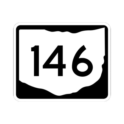 OH-146 (Ohio) (Road Sign) STICKER Vinyl Kiss-Cut Decal 4 Inch White - The Sticker Space