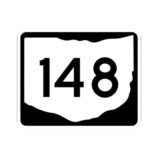 OH-148 (Ohio) (Road Sign) STICKER Vinyl Kiss-Cut Decal 2 Inch White - The Sticker Space