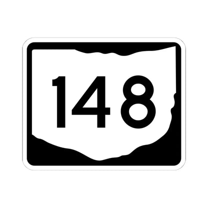 OH-148 (Ohio) (Road Sign) STICKER Vinyl Kiss-Cut Decal 6 Inch White - The Sticker Space