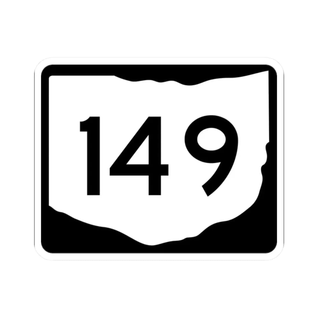 OH-149 (Ohio) (Road Sign) STICKER Vinyl Kiss-Cut Decal 2 Inch White - The Sticker Space