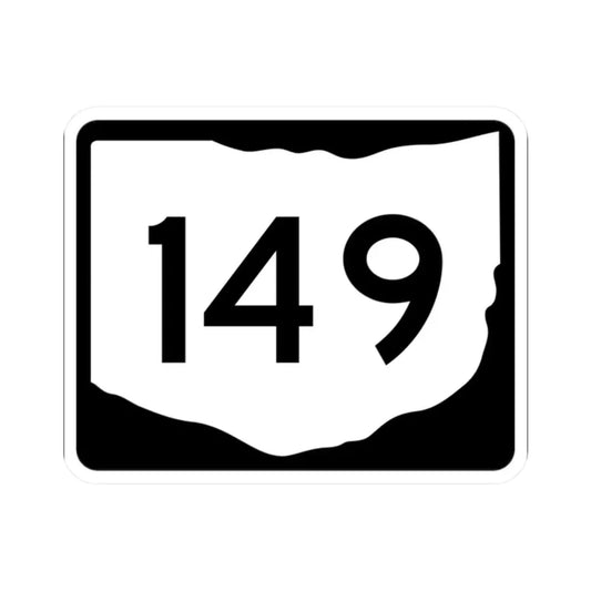 OH-149 (Ohio) (Road Sign) STICKER Vinyl Kiss-Cut Decal 2 Inch White - The Sticker Space