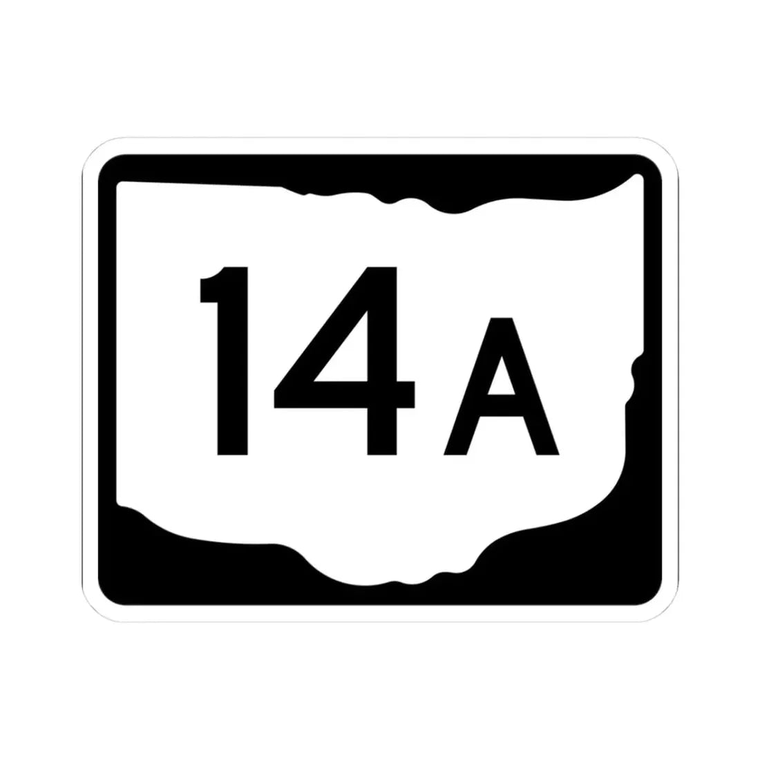 OH-14A (Ohio) (Road Sign) STICKER Vinyl Kiss-Cut Decal 3 Inch White - The Sticker Space