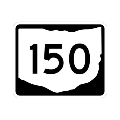 OH-150 (Ohio) (Road Sign) STICKER Vinyl Kiss-Cut Decal 4 Inch White - The Sticker Space