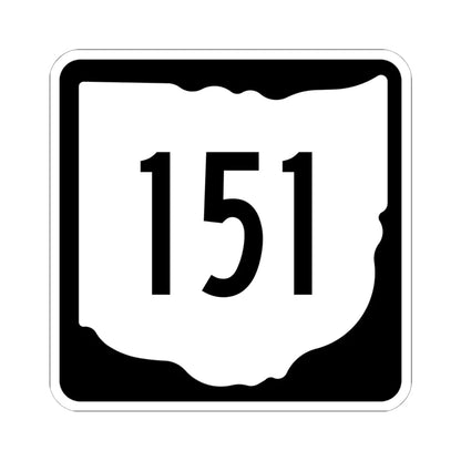 OH-151 1967 (Ohio) (Road Sign) STICKER Vinyl Kiss-Cut Decal 6 Inch White - The Sticker Space