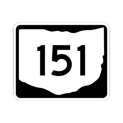 OH-151 (Ohio) (Road Sign) STICKER Vinyl Kiss-Cut Decal 6 Inch White - The Sticker Space