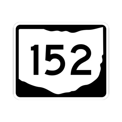 OH-152 (Ohio) (Road Sign) STICKER Vinyl Kiss-Cut Decal 4 Inch White - The Sticker Space